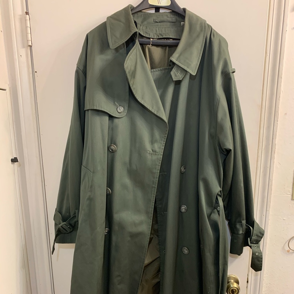 Olive London fog trench coat size sz 44